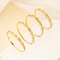 European and American Style Hollowed-out U-Shaped Horseshoe Buckle 18K Vacuum Electroplated Bangles