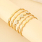 Diamond-Encrusted Bamboo-Shaped Stainless Steel Bracelet, a Unique and Luxurious Starry Heart-Shaped Bangle