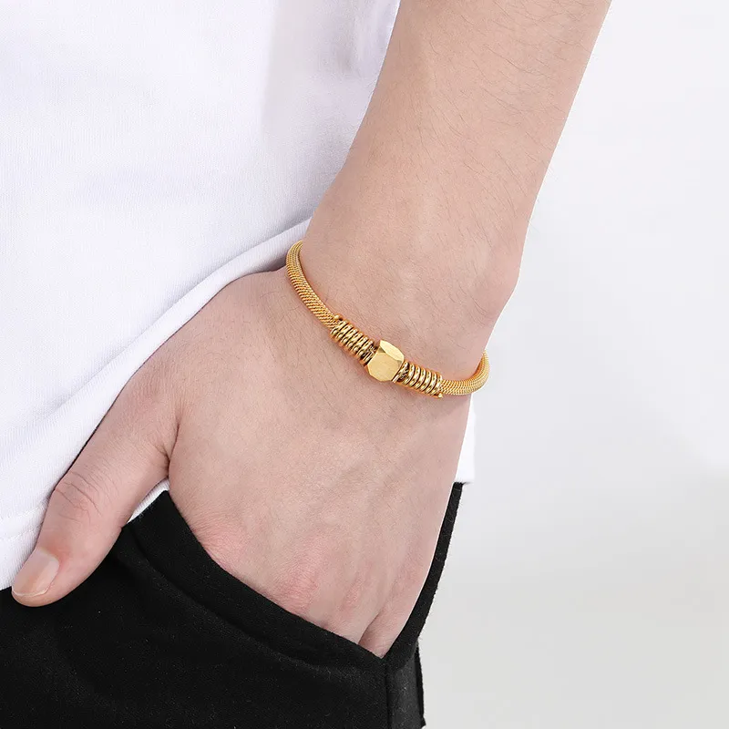 Stainless Steel Mesh Bangle with Multiple Colors to Choose From, Suitable for Daily Jewelry Wear