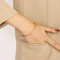 Stainless Steel Open Bangle with Fashionable and Trendy Ins Style Electroplating 18K Gold
