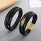 Fashionable Stainless Steel Feather Multi-Layer Woven Leather Men's Bracelet Jewelry
