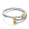 Personalized Stainless Steel Winding Geometric Steel Wire Rope Open Bangle Accessories