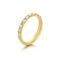 Fashionable and Sweet Single Row Diamond Studded Ring Stainless Steel Multi Style 18K Gold Plated Ring Jewelry Wholesale