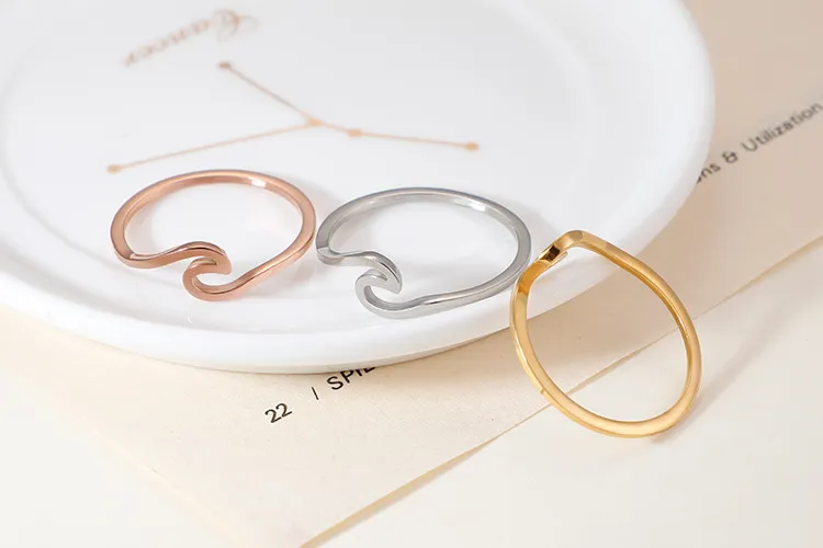 Geometric Niche Design Stainless Steel Jewelry Simple Ring
