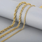 Simple Style Men and Women's Stainless Steel Multi Size Woven Fried Dough Twists Chain Necklace