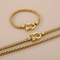 Unisex Horseshoe Buckle Necklace and Bracelet Set in Stainless Steel