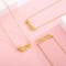 Simple 12 Zodiac Signs English Letter Necklace 18K Gold Personalized Fashion Stainless Steel Necklace Wholesale