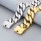 European and American Widened Ultra-Cool 43mm Cuban Chain High-Quality Glossy Necklace for Men and Women