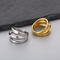 Stainless Steel Geometric Lines Personalized Three-Layer Ins Style Men's Atmospheric Ring