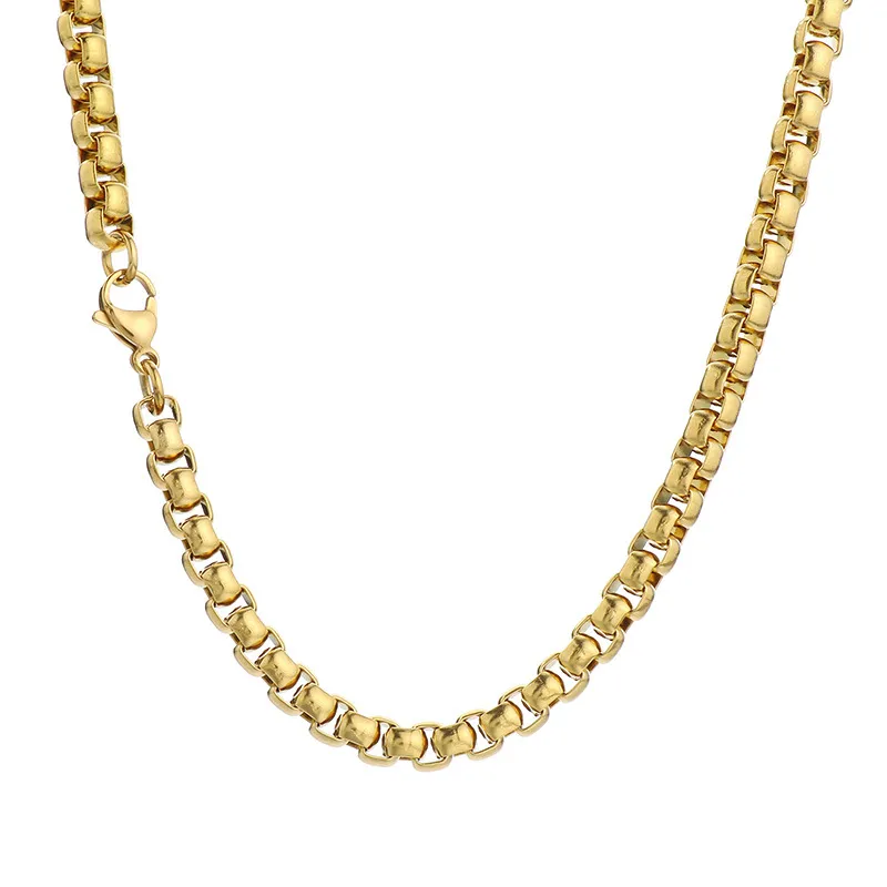 Minimalist Style Stainless Steel Unisex Square Pearl Chain Can Be Paired with Pendant