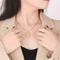 Irregular Pattern Square Necklace with Stars, Moon, Sun, and Entertainment Pendant Inlaid with Zircon Stainless Steel Necklace