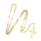 Stainless Steel Niche Design Cross Retro Beaded Necklace Clavicle Chain for Women