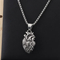 New Design Men Stainless Steel Anatomical Organ Human Heart Necklace