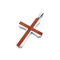 Fashion Personalized Stainless Steel Inlaid Red Pear Solid Wood Cross Pendant
