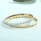 Luxurious Diamond-Encrusted Roman Numeral Stainless Steel Bracelet and Couple Rings