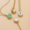 Sweet 18K Gold Plated Clavicle Chain Jewelry Wholesale Round Evil Eye Women's Necklace
