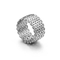 Popular Vacuum-Plated 18K Gold Openwork Diamond-Set Ring