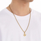 Stainless Steel Boat Anchor Pendant Necklace, Trendy Men's Personalized Retro Cross Jewelry