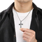 Men's Trendy Stainless Steel Three-Layer Three-Dimensional Cross Pendant Accessory Jewelry Wholesale