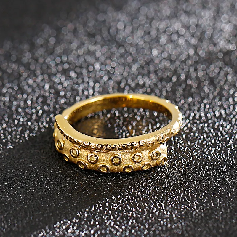 New Style Ring, European and American Style, Fashion Street Snap, Rock and Hip-Hop Style, Octopus Tentacle Design, Men's Stainless Steel Ring