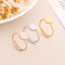 Minimalist Ins Style Stainless Steel Heart-Shaped Adjustable Size Ring for Girls' Accessories