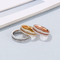 Minimalist Stainless Steel Full Rhinestone Rings Double Row Diamond-Embedded Index Finger Rings