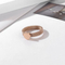 Korean Fashion Stainless Steel Strap Ring Design with Heart Inlaid Shell Ring