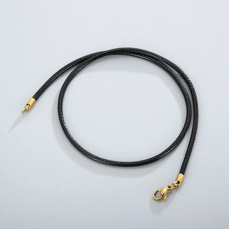 Simple and Fashionable Men's and Women's Leather Rope Single Chain with 450mm Leather Necklace Wholesale