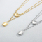 Double-Layered Jewelry Creative Padlock Heart-Shaped Stainless Steel Necklace for Women