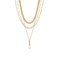 Trendy People Wear Multi-Layered Chain Necklaces with a Sense of Luxury, Twisted Metal Bars, Small Gold Bars, Stainless Steel Pendants, and Necklaces