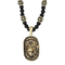 European and American Style Jewelry, Stainless Steel Exaggerated Lion Head Pendant, Ethnic Style Buddhist Beads, Beaded Necklace Long Necklace