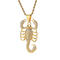 Kalen Jewelry Fashion Necklace, Hip-Hop Style, Studded with Diamonds, Featuring an Animal Scorpion King Design, Stainless Steel Men's Pendant Necklace