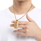 Retro Trendy Unique Rhombus Pattern Razors Stainless Steel Men's Pendant