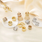 Elegant and Fashionable Stainless Steel Rhinestone Roman Numeral Jewelry Women's Ring