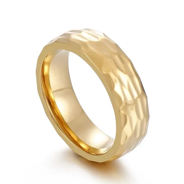 Elegant Personalized Minimalist Couple Rings in Stainless Steel