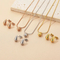 Fashion Water Drop Earrings Necklace Ins Geometric Stainless Steel Stud Jewelry Set