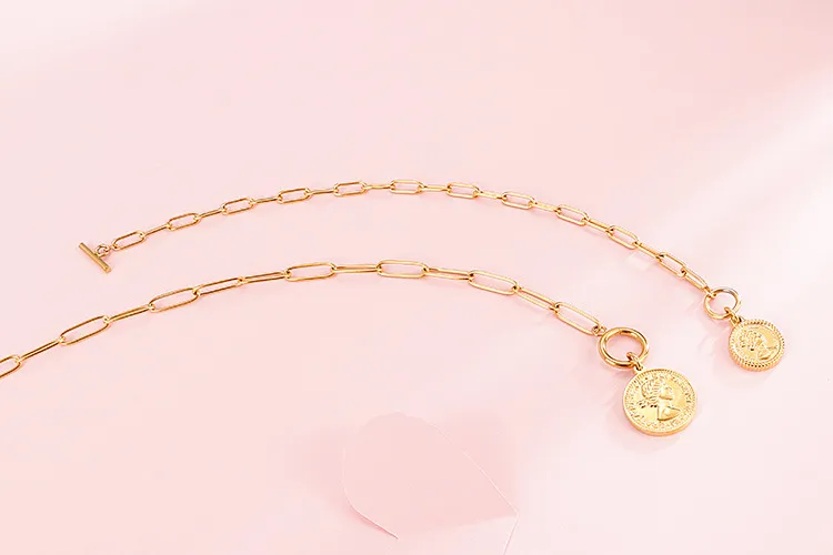 European American Stainless Steel Women's Fashion Jewelry Bracelet Necklace Jewelry Set Wholesale