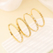 18K Gold-Plated Stainless Steel Gold Bracelet Diamond-Encrusted Bangle for Women