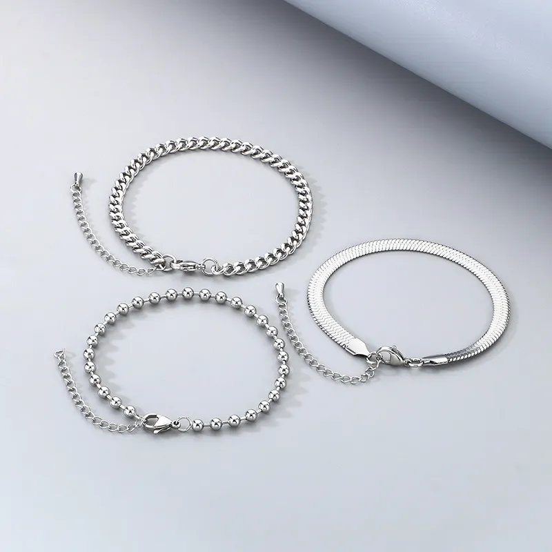 Unisex Style Lobster Clasp Chain 18K Gold Plated Twisted Stainless Steel Bracelet