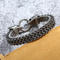 Punk Fashion Double Wolf Heads Multicolor Stainless Steel Men's Bracelet