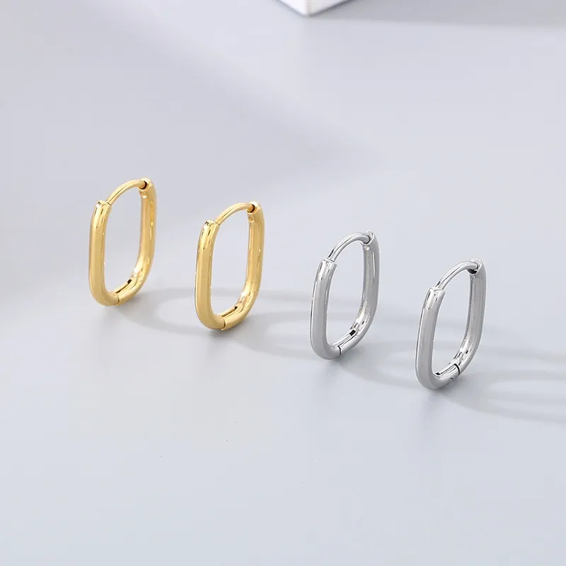 Stainless Steel Fashion Jewelry U-Shaped Earrings Suitable for Daily Wear