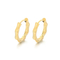 Fashion Stainless Steel Creative Fried Dough Twists Bamboo Style Round Earrings Jewelry