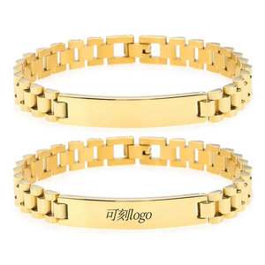 Stylish Adjustable Stainless Steel Couple Wide Watches Bracelets Bangles