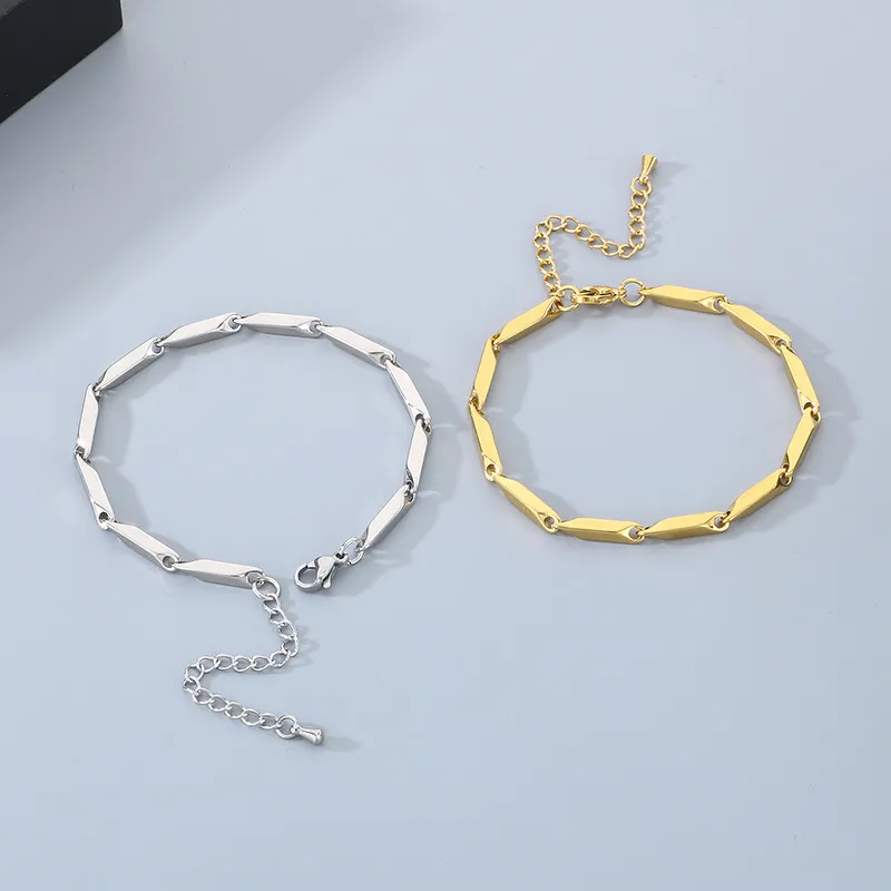 Ins European American Stainless Steel Rhombus Bracelet Minimalist Personalized Jewelry Accessories Wholesale