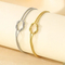 Ins Women's Bracelet 18K Gold-Plated Adjustable Knotted Round Snake Chain Delicate Jewelry