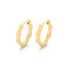 Bamboo Joint Stainless Steel Earrings Twist Hoop Earrings Minimalist Unisex Daily Jewelry
