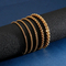 Electroplated Gold Square Pearl Shape Stainless Steel Bracelet