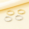 Korean Fresh Textured Geometric Hoop Stainless Steel Huggie Earrings Daily Jewelry Summer