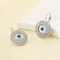 European Evil Eye Rhinestone Stainless Steel Earrings Light Luxury Daily Jewelry Women