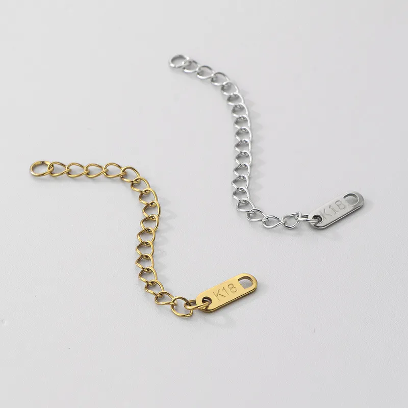 Stainless Steel Extension Chain Tail Chain Open Ring Lobster Clasp Bracelet Necklace DIY Jewelry Accessories
